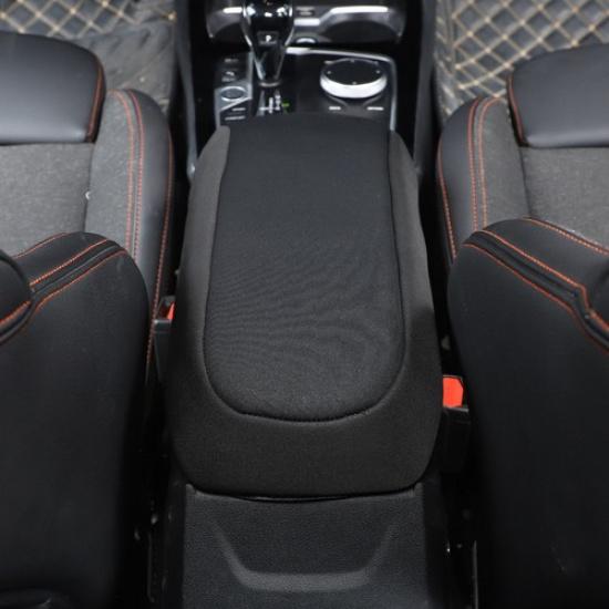 Black Cloth Center Console Armrest Box Panel Cover For BMW 2 Series -23