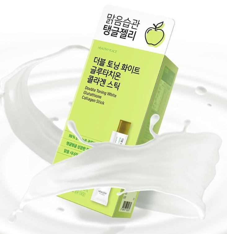 Healthy Place Двойной тонизирующий отбеливающий стик с глутатионом и коллагеном (14 дней)