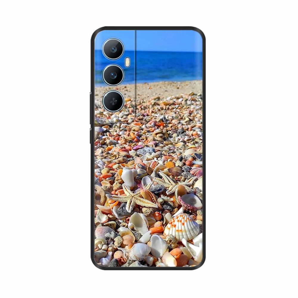 Для Realme C65 4G C 65 RealmeC65 6.67" 2024 Силиконовый Чехол для Телефона Милый Цветок Легкий Чехол для Oppo Realme C65 Чехлы Оболочка