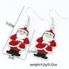 Рождественские серьги-солдаты Санта-Клауса, крючки для ушей, шляпа, снежок, металлические мини-маленькие серьги