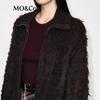 MO&Co. Women's Teak Brown Loose Fit Blazer Coat