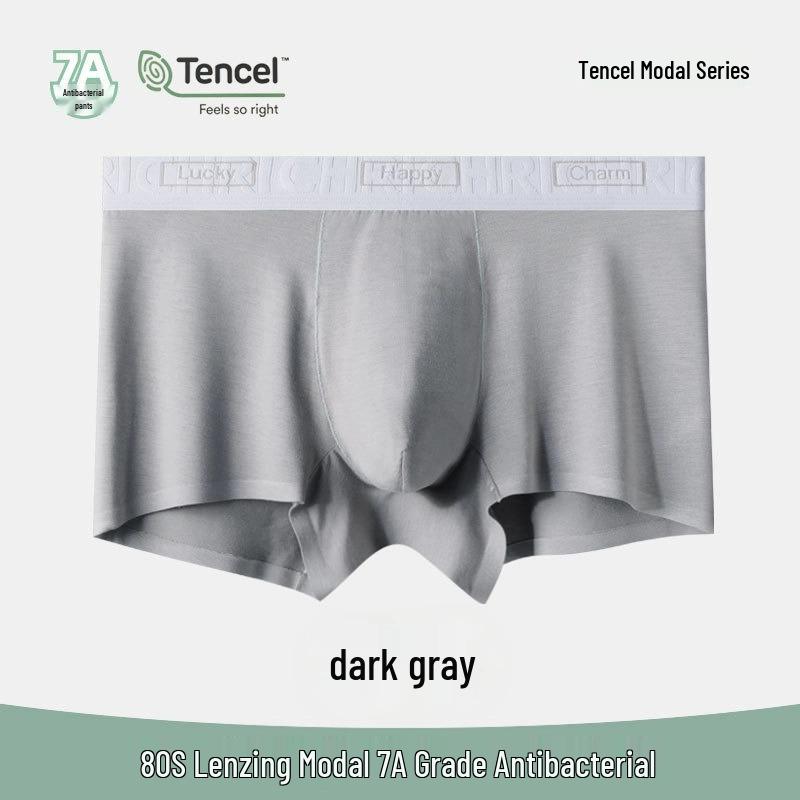 Мужские бесшовные боксеры-слипы средней посадки Lenzing Modal с антибактериальной ластовицей, ткань, приятная к коже, цельный дизайн