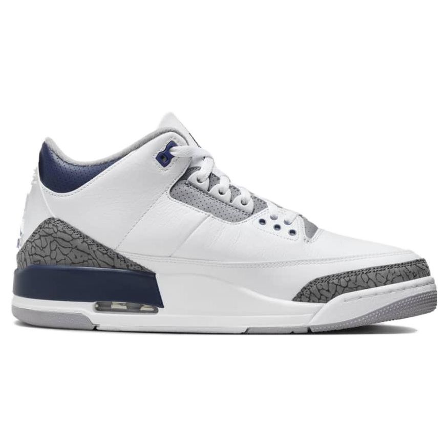 Air Jordan 3 Retro Midnight Navy Мужские кроссовки Белый цементно-серый Черный CT8532-140
