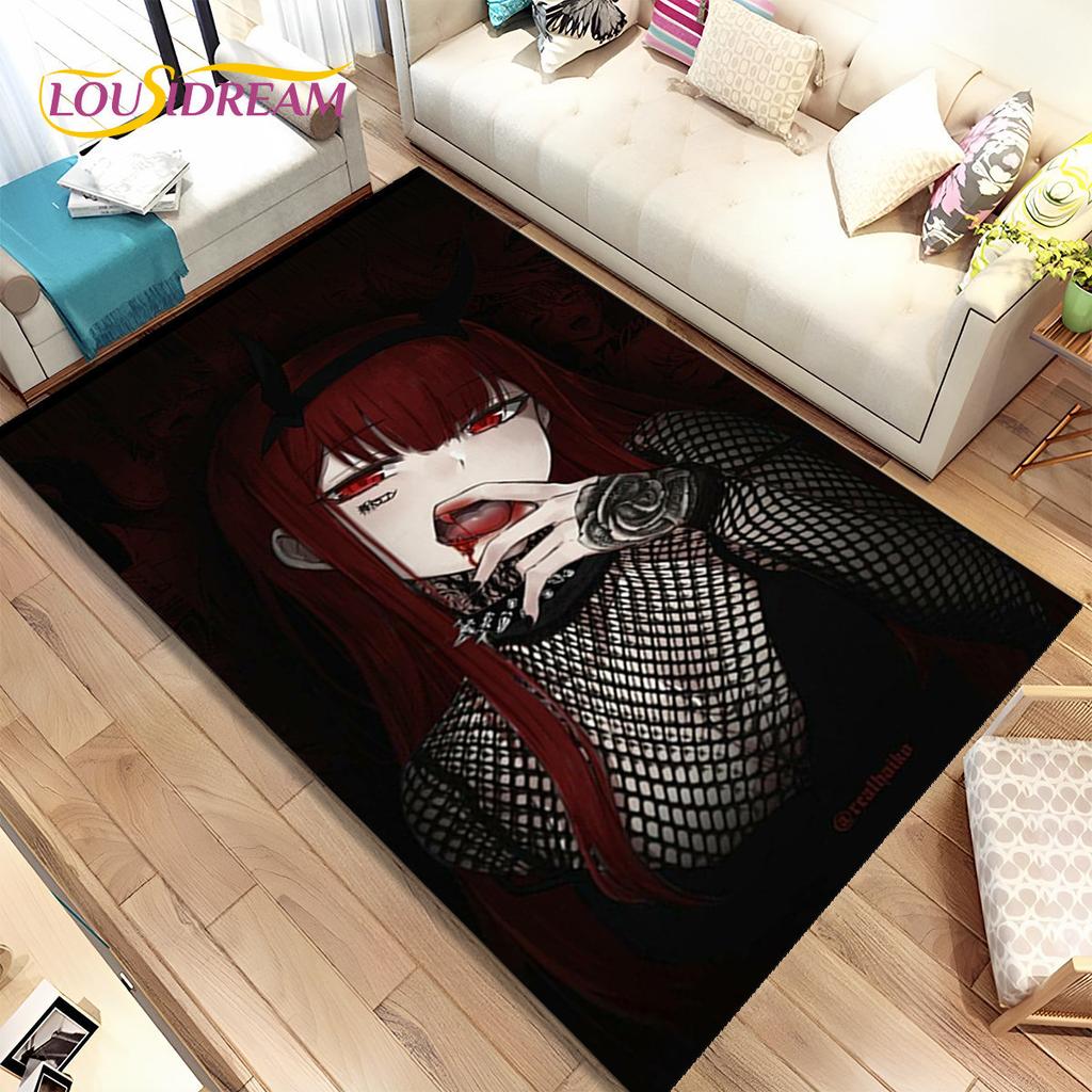 Аниме Zero Two DARLING In The FRANXX Коврик, Коврик для гостиной, спальни, дивана, коврик для двери, детский нескользящий напольный коврик