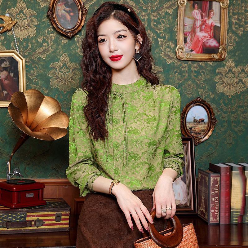 Новая женская рубашка в китайском стиле с длинными рукавами, модная рубашка ханьфу в стиле National Trend с пуговицами