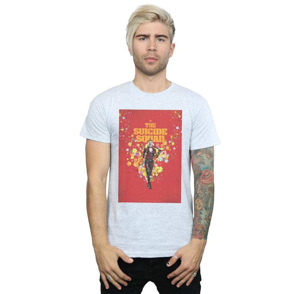 DC Comics Мужская футболка The Suicide Squad Харли Квинн Постер