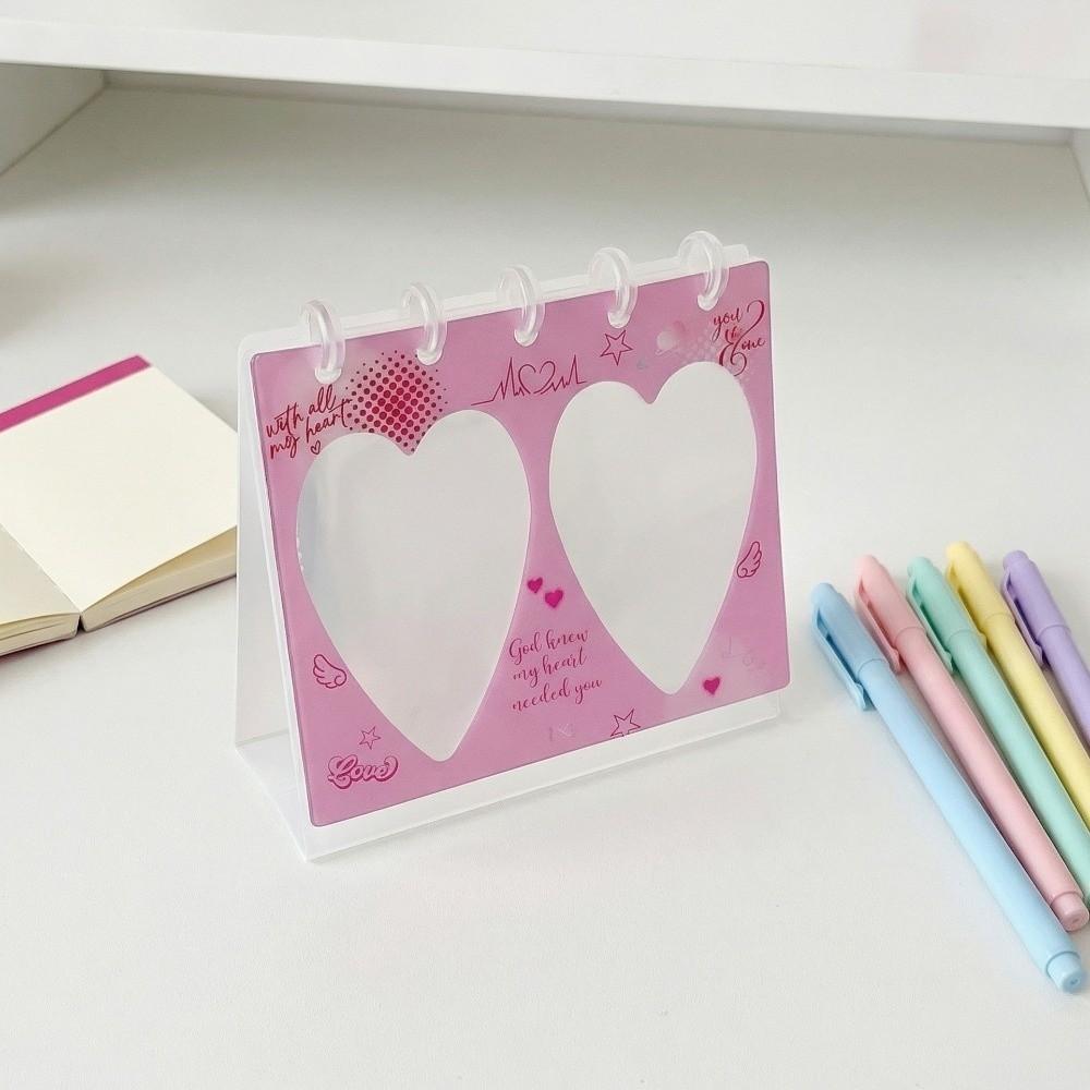 Transparent Flip Up Photocard Holder Cat Dog Photo Album Durable Card Display Rack Birthday Gift