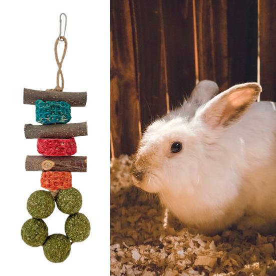 Игрушка для жевания хомяка, кролика, игрушки для жевания, коренной стержень для чистки зубов, здоровый травяной шарик, игрушка для хомяка, аксессуары для домашних животных