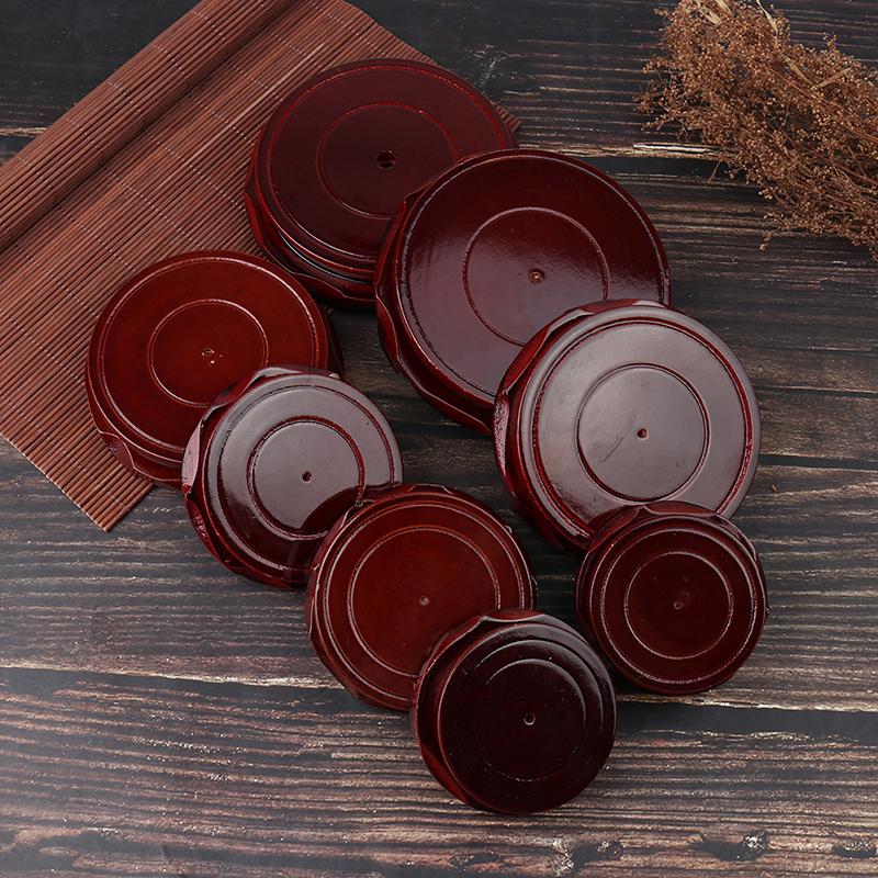 Настоящая твердая деревянная ваза с резьбой, основание для каменного Будды, цветочный горшок, деревянная ваза с резьбой