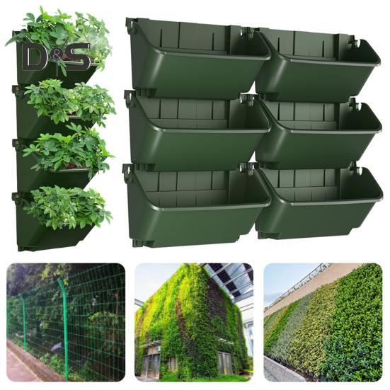 Vertical Garden Planter 350ml Self-Watering Flower Pot Hanging Wall-Mounted Stackable Flowerpot for Herbs Flowers Succulents