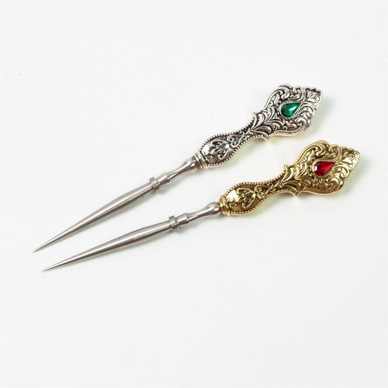 2 штуки Винтажные швейные шила Металлический швейный шил Портновский шил Инструменты для работы с кожей DIY Ремесло Ручная строчка Шитье