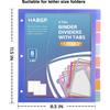 HABGP 2 Set 8 Tab Binder Dividers for 3 Ring, Plastic Binder Dividers with Tabs Letter Size Multicolor, Pastel Colors 3 Hole Punch Clear Page Folder