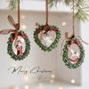 Resin Christmas Tree Decoration DIY Decor Painted Ornaments Christmas Resin Pendant  New Year Party