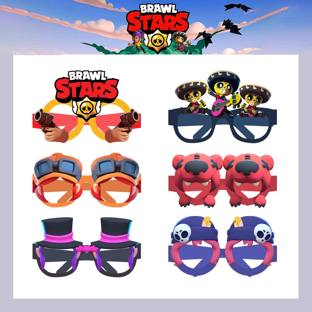Украшения для вечеринки в стиле Brawl Stars: Посуда, Баннер, Воздушные шары, Флаги и Скатерть.