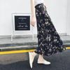 Half-length Skirt Women's Chiffon One-piece Mid-length Irregular Floral Seaside Holiday Wrap Skirt