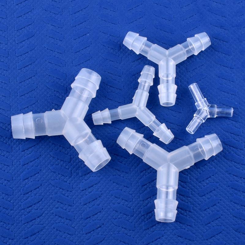 10 шт./лот 4~12 мм пластиковый 120° Y-образный тройник-соединитель для аквариума, адаптер для воздушного насоса, распределитель жидкого газа, садовый шланг для воды в форме пагоды