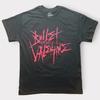Футболка группы Bullet For My Valentine Черная с Розовым Логотипом Графический Принт Мужская Средний Размер
