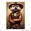 Retro Steampunk Cat Wolf Astronaut Rabbit Poster Art Canvas Painting Funny Animal Tiger Gorilla Poster Living Room Home Decor