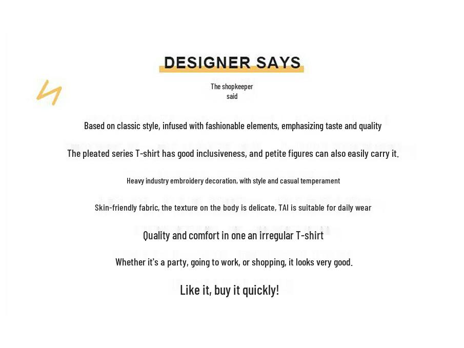 Приталенная асимметричная женская футболка на лето 2024: Трендовый дизайн с коротким рукавом в иностранном стиле