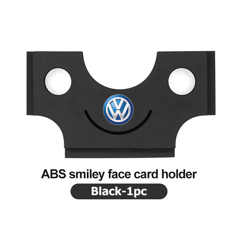 WET1 For Volkswagen VW ABS Car Logo Card Holder Credit Card Storage Case Car Styling Scirocco Passat Polo B5 B6 B7 CC Tiguan Sharan