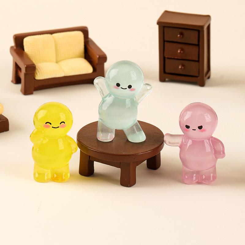 Cartoon Simulation Mini Luminous Miniature Figurine Cute Ornament Kawaii Desktop Diy Home Decoration Children Accessories Gifts