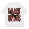 Imagine Dragons Mercury Tour Концертная Футболка Рок-группа Футболка Мужская Женская Харадзюку Хлопок Свободная Короткий Рукав Топ