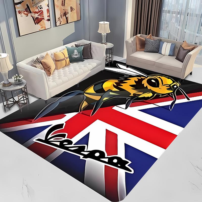 V-Vespa M0t0 3D Printing Carpet for Living Room Bedroom Hallway Long Strip Anti-slip Soft Area Rug, Sofa Doormat Home Decor Mat