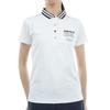Admiral Golf Women's Classic Logo Jacquard Polo Shirt, White