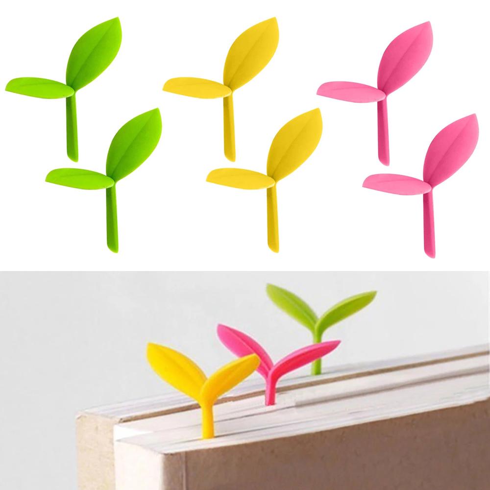 Stationery Silicone Sprout Bookmark Grass Buds Bookmark Little Grass Bud Little Leaves Bookmark