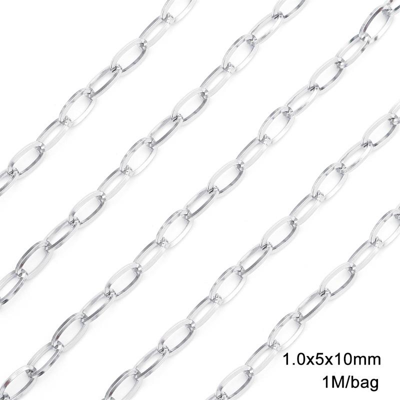DIY Stainless Steel 304 & Titanium Steel Fine Chain for Keychains, Advertising Display, Bags, and Jewelry.