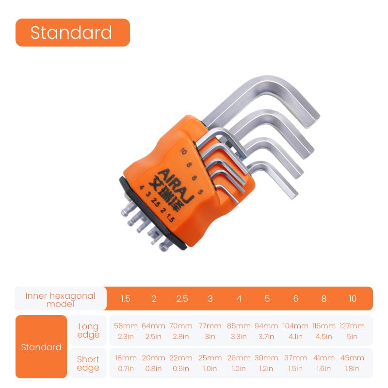 AIRAJ Allen Wrench Set Hex Wrench Multifunctional Short Arm Tool Universal Wrench Tool