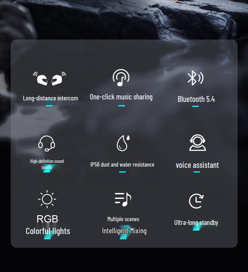 Bluetooth-гарнитура для мотоциклетного шлема Y12Pro - Интерком для экипировки