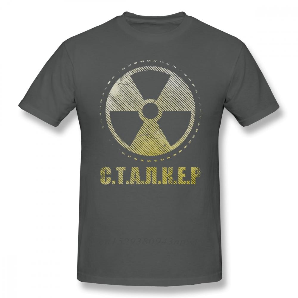 Игровая футболка Сталкер Патч фракции Одиночка Футболка с принтом Повседневная футболка Мужская Милая Хлопковая с короткими рукавами Футболка