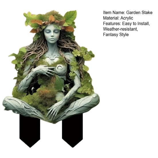 Садовый колышек серии Fantasy, устойчивый к погодным условиям, декоративный колышек Fairy, 2D, плоское акриловое украшение с колышком для декора двора на открытом воздухе