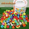 Образовательный набор деревянных бусин с животными и буквами
