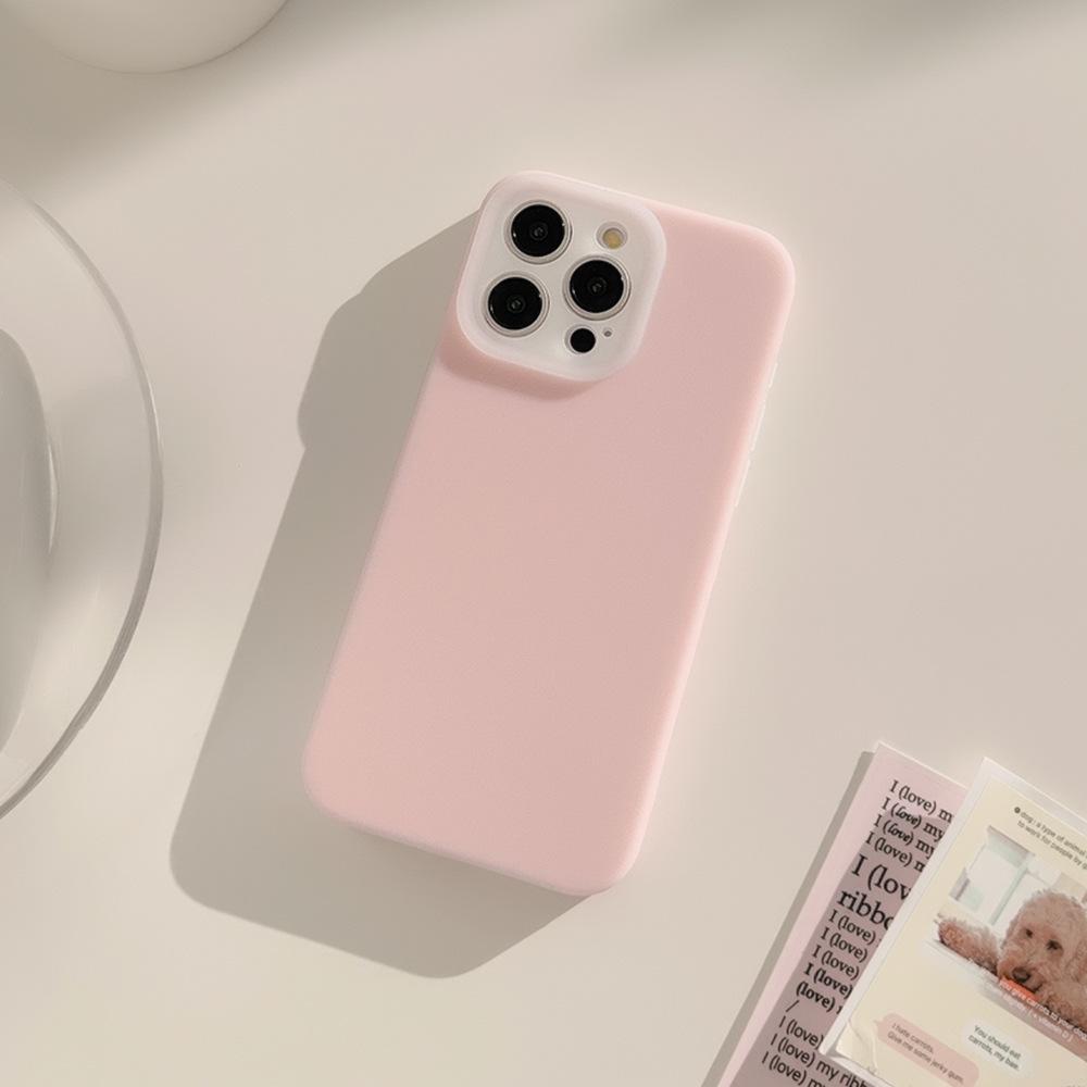 Жидкий Желейный 16 Подходит для Чехла iPhone iPhone 15 Защита от Падений 14promax Однотонный Простой 12 Всесторонний 13