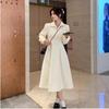 Women's Plus Size Waffle Knit Slimming Long Sleeve Dress for Autumn and Winter