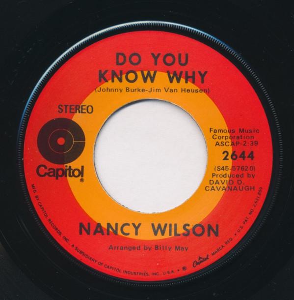 7-дюймовая пластинка NANCY WILSON Cant Take My Eyes Off You Do You 2644 Capitol Records 1969 США Поп Б/у