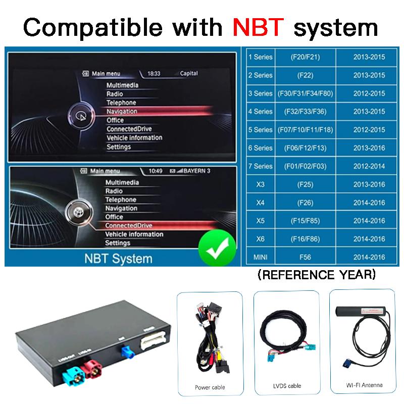 CARABC Беспроводной CarPlay для BMW F10 F01 X5 E70 X3 F25 F30 F31 F20 F21 MINI NBT CIC Система Android Auto Модуль Интеграции OEM