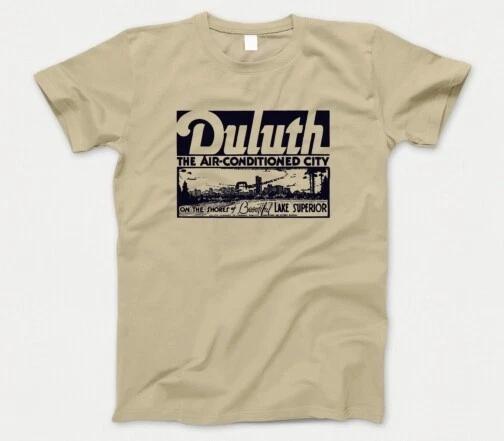 Футболка Duluth 845 Ретро-постер Город с кондиционерами Озеро Верхнее Миннесота