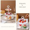 Трехъярусные подставки для кексов с десертными тарелками, настольная витрина, ярусная подставка для конфет и торта, угощения, подарки, сервировочные подносы для чаепития, свадьбы, детского праздника