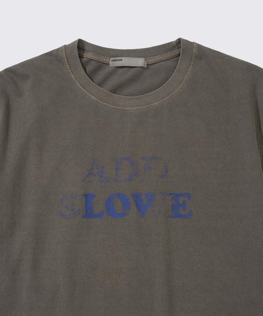 ADDSLOW [2 шт.] Винтажная стираная футболка с надписью Love для пары, 2 шт.