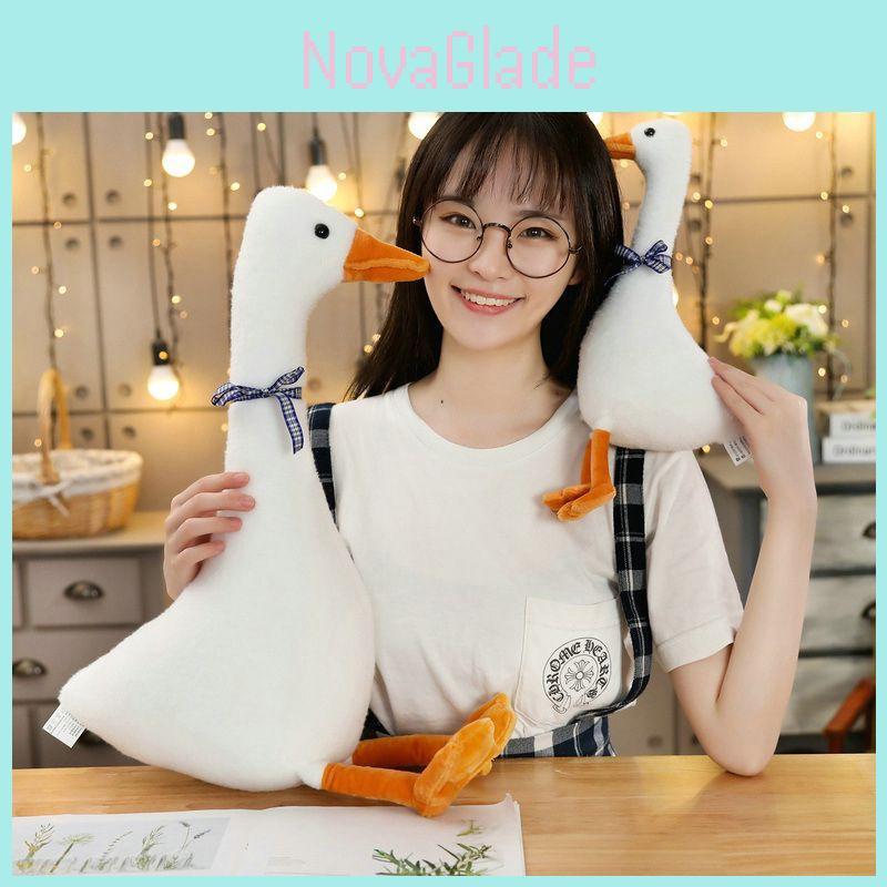 Soft White Goose Plush Doll Cute Sleeping Pillow Perfect Funny Sweet Gift For Friends