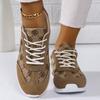 2024 Women Casual Walking Shoes Summer Mesh Breathable Flat Sneakers 2024 Wild Comfortable Loafers Women Khaki Vulcanized Shoes