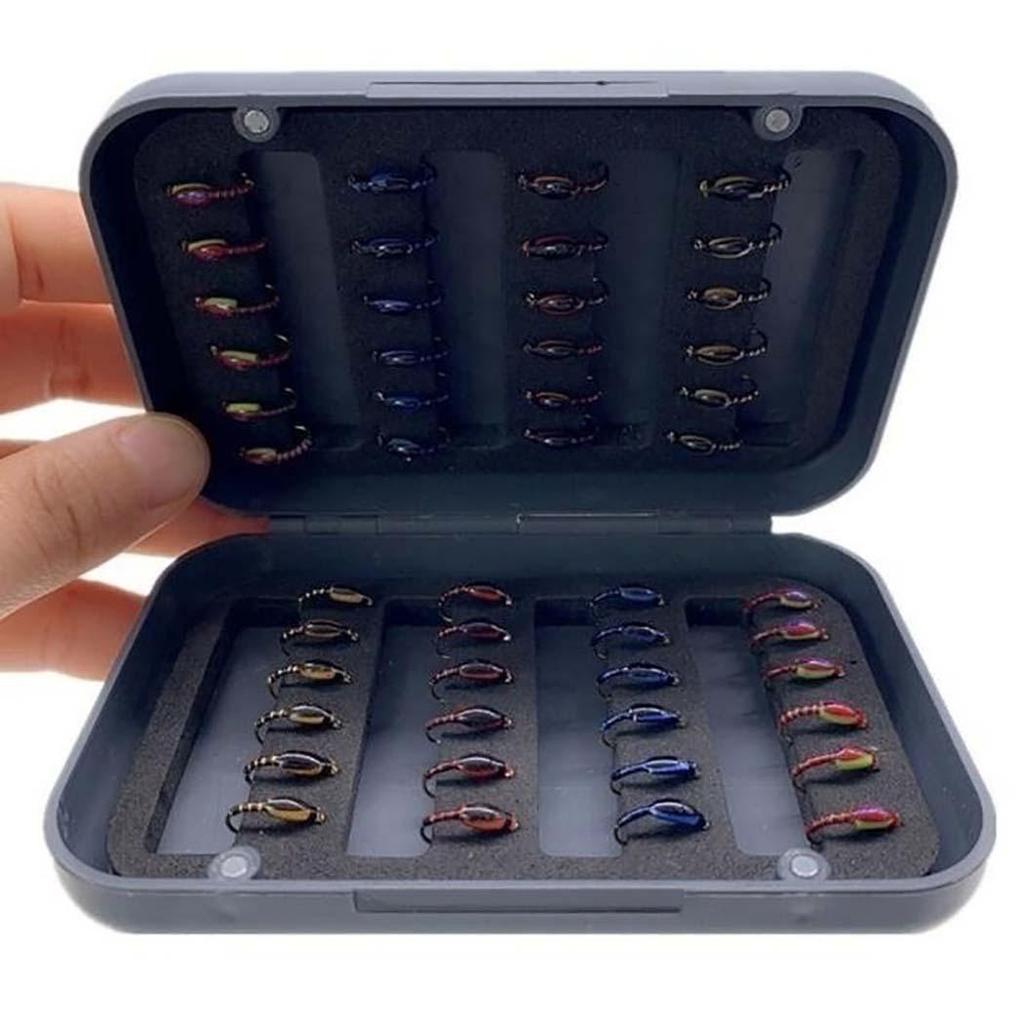 24 шт./кор. Ассорти из эпоксидной нимфы, мухи, мошки, форели, форели, наживка для ловли нахлыстом, искусственные приманки