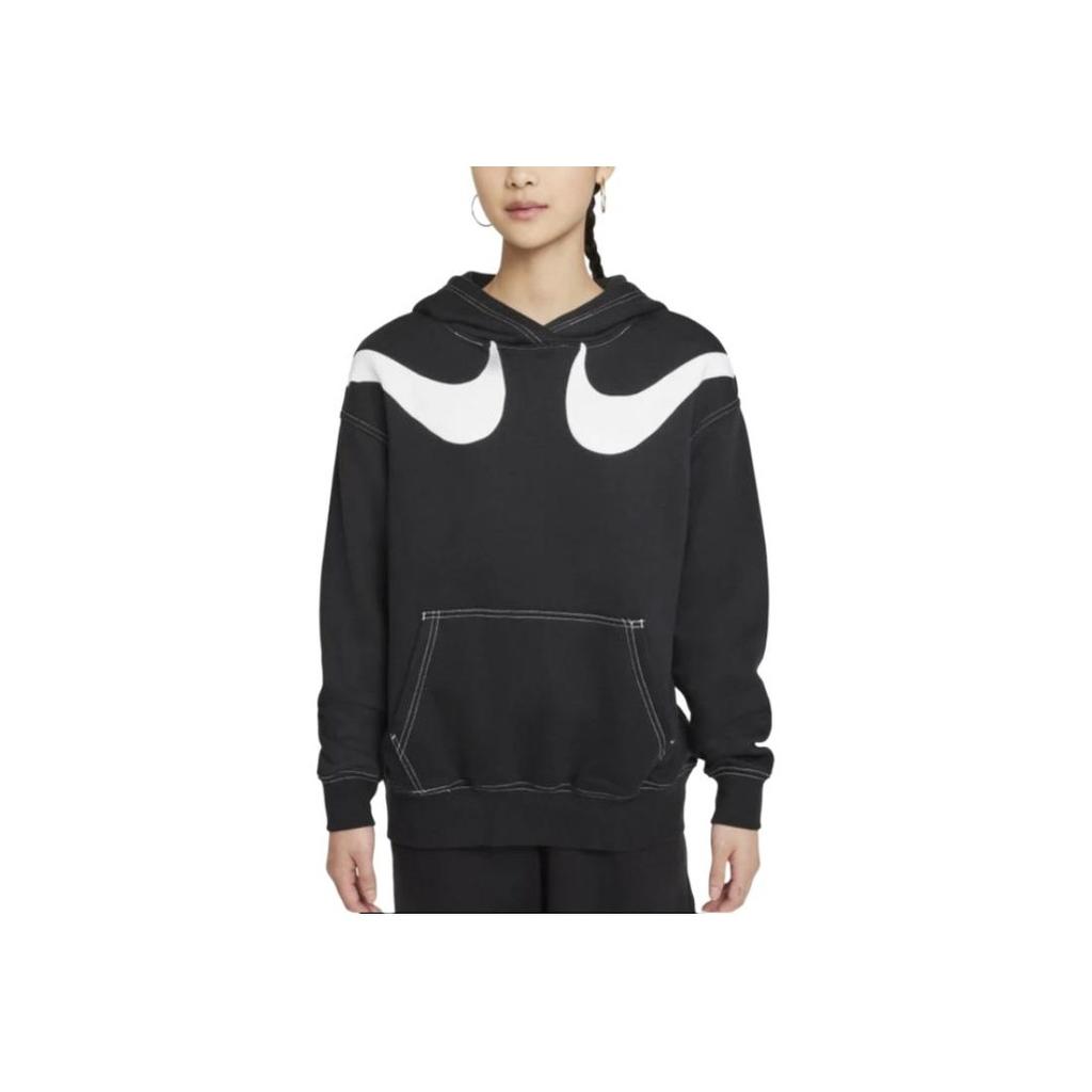 Nike Женская флисовая толстовка Swoosh, черная DD5581-010