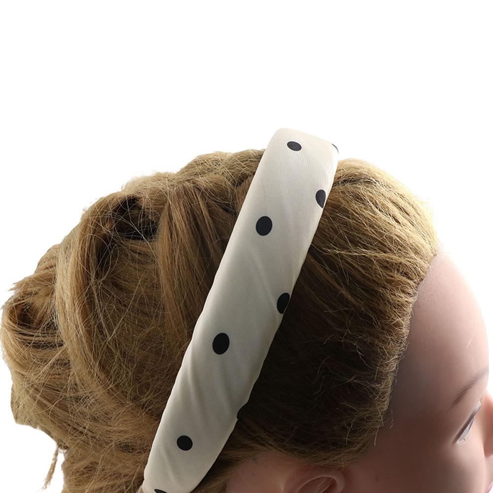 Летние повязки на голову в горошек, корейские повязки для волос, женский обруч для волос, шелковый шарф, повязка на голову, губчатый обруч для волос