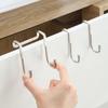 Stainless Steel Bedside Cabinet Door Hook Dormitory Double Hook S-Type Hook Hang Clothes Bathroom Kitchen Hanger S Hook Behind the Door
