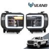 Vland LED Sequential Turn Signal Headlight Assembly for GMC Sierra 1500 (2014-2018).