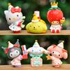 5/6 шт./Набор Игрушки Sanrio Моя Мелоди Куроми Аниме Фигурки Синнаморолл Каваи Кукла Милая Фигурка Действия Подарки на День Рождения для Детей